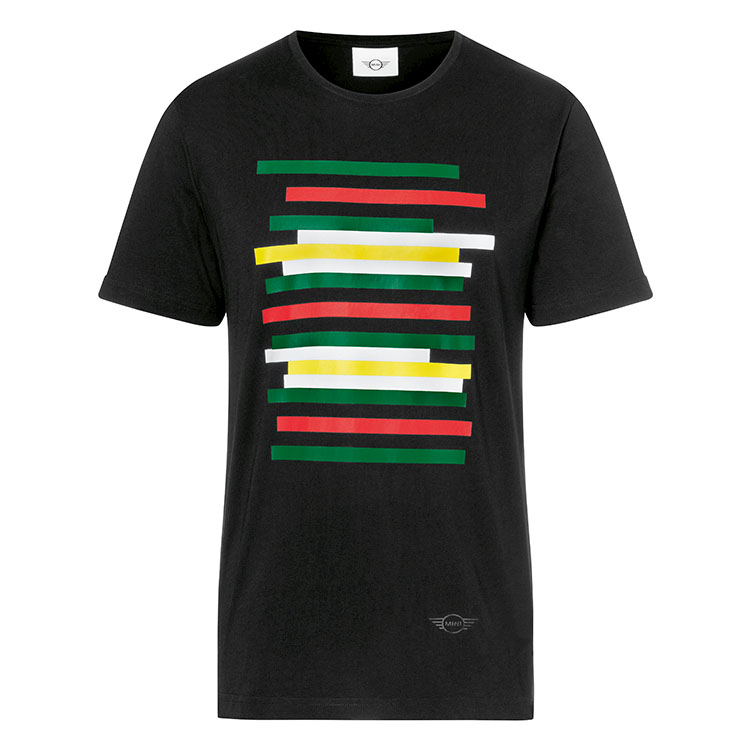 картинка Мужская футболка MINI Stripes, Black от магазина bmw-orugunal.ru