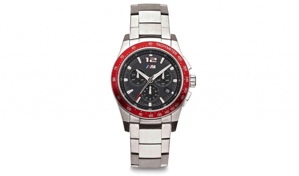 картинка Хронограф BMW M Logo Chronograph, Silver/Red от магазина bmw-original.ru