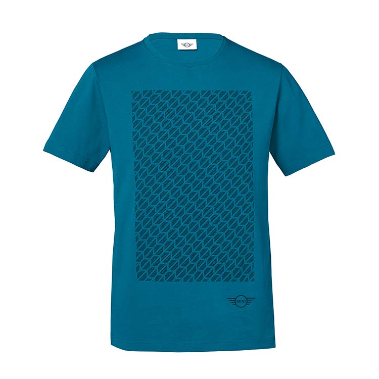 картинка Мужская футболка MINI Signet, Grey,Blue от магазина bmw-orugunal.ru