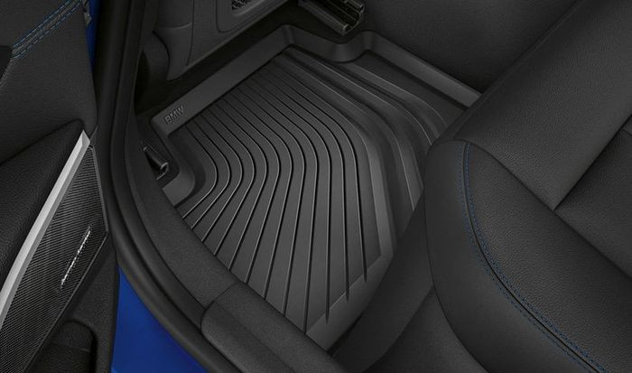 картинка Оригинальные резиновые всепогодные коврики BMW G20 Floor Liner, задние (2 шт.), высокий борт от магазина bmw-orugunal.ru