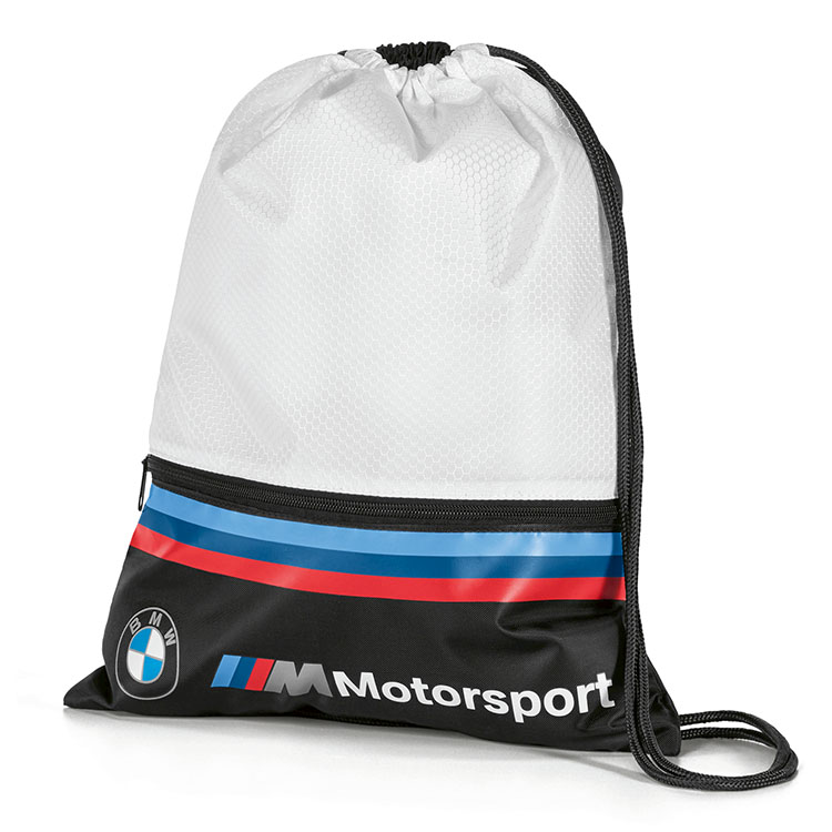 картинка Спортивная сумка-мешок BMW M Motorsport, White/Black от магазина bmw-original.ru