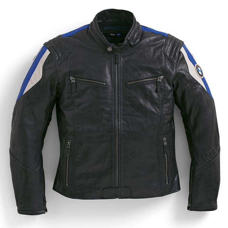 картинка Мужская кожаная мотокуртка BMW Motorrad Leather Jacket, Club, Black от магазина bmw-orugunal.ru