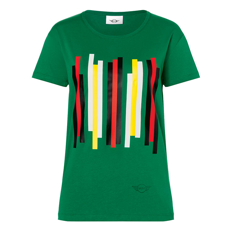 картинка Женская футболка MINI Stripes, Green от магазина bmw-orugunal.ru