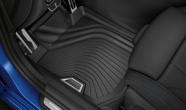 картинка Резиновые всепогодные коврики BMW G20 Floor Liner, передние (2 шт.), высокий борт от магазина bmw-orugunal.ru