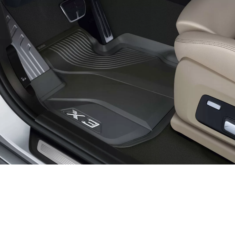 картинка Передние резиновые всепогодные коврики BMW X3 G01 (2шт.), высокий борт от магазина bmw-orugunal.ru