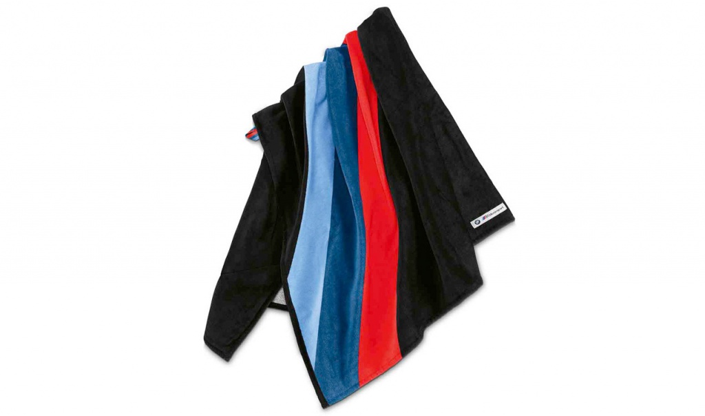 картинка Банное полотенце BMW M Motorsport, Black/M-Colours от магазина bmw-original.ru