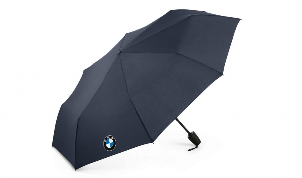 картинка Складной зонт BMW Colour Logo, Dark Blue от магазина bmw-orugunal.ru